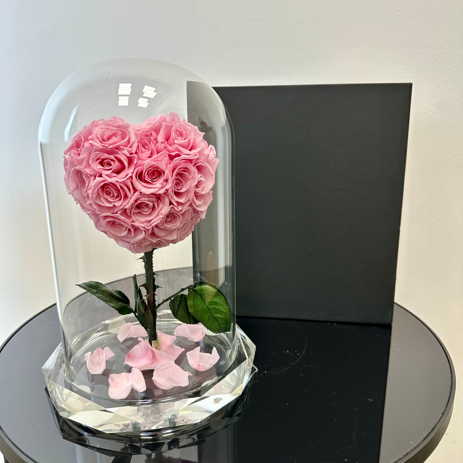 Pink Heart Preserved Roses
