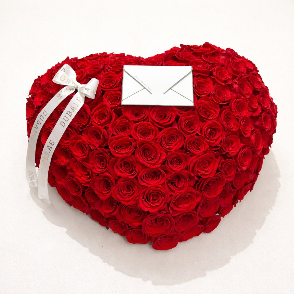 top view of 3D heart box delivery to dubai