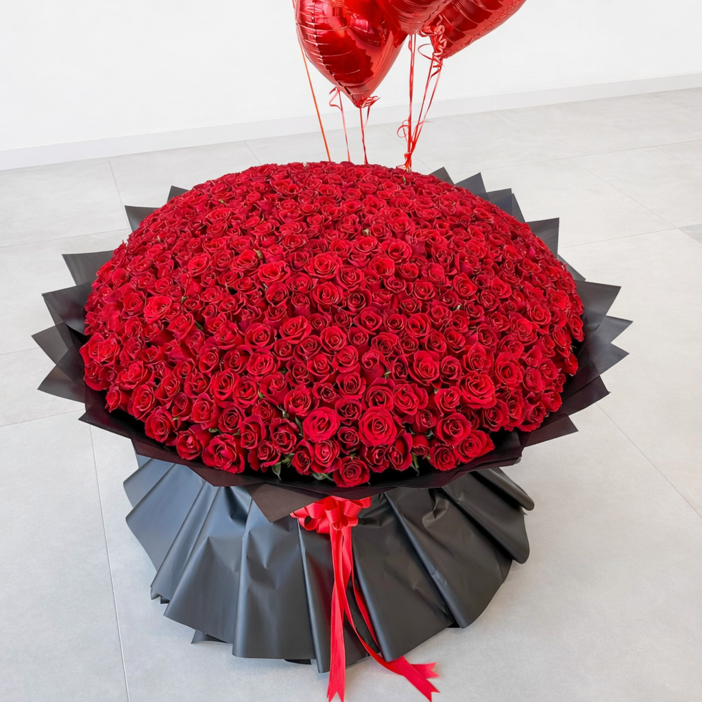 500 red roses bouquet