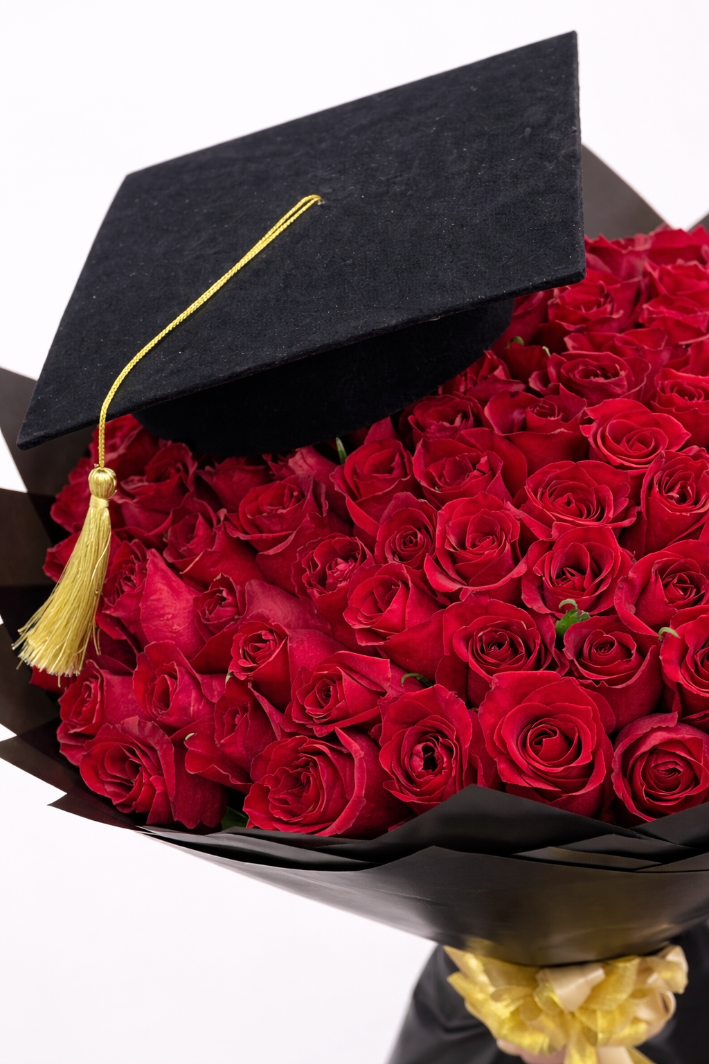 graduation red roses bouquet