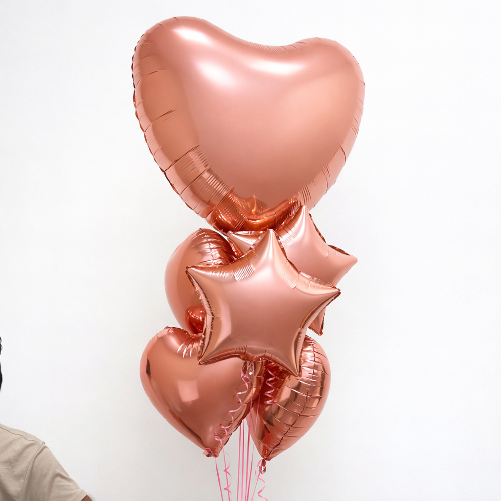 rose gold balloon set 3