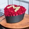 flowers in heart box