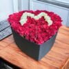 flowers in heart box