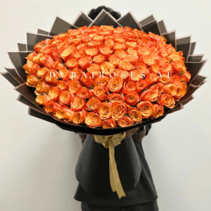 100 orange roses