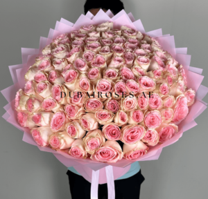 150 pink roses bouquet