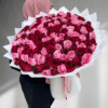 150 red pink roses