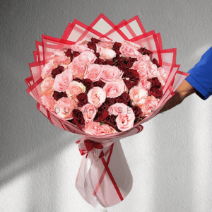 50 / 51 Red and Light Pink Roses - Image 2