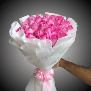 Pink Roses Bouquet - Image 9