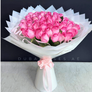 Pink Roses Bouquet - Image 7