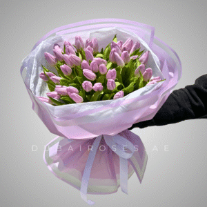 Purple Tulips Bouquet - Image 2