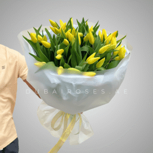 Yellow Tulips Bouquet - Image 2