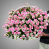 dinara pink spray rose in basket
