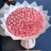 A bouquet of 100 hermosa pink roses