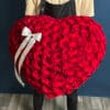 3d red roses in heart box