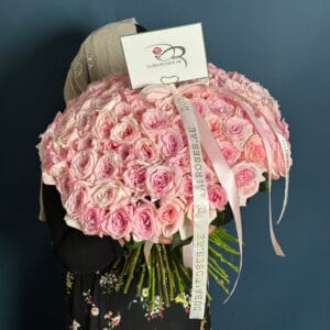 100 Pink Ohara Roses Bouquet