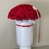500 roses in tall white box